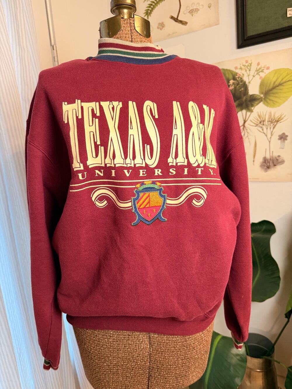 Vintage Texas A&M University Genius Unisex Sweatshirt Medium Made USA College